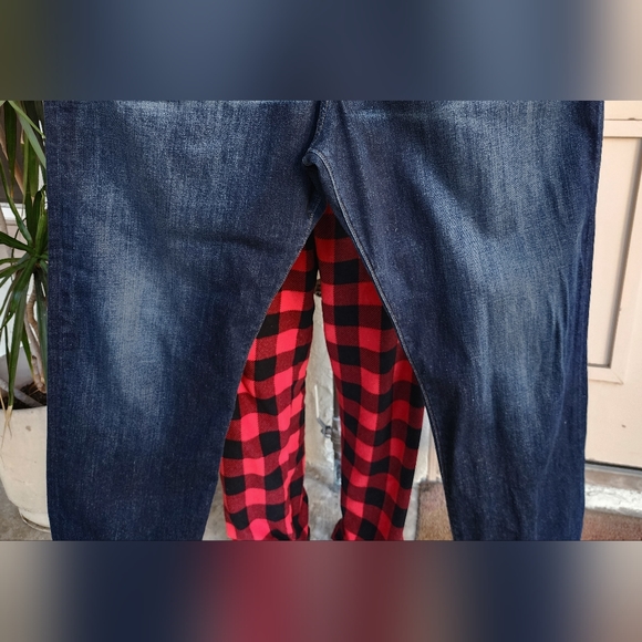 42 men LUCKY BRAND 429 Classic Straight Dark Blue Jean 42x32 -> 42x31 - Picture 6 of 14